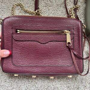 Rebecca Minkoff Wine Leather Crossbody Bag